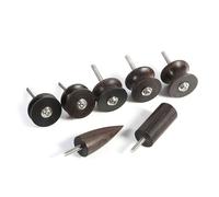 ACOGEDO Kit de Artesanía en Cuero, Bruñidor de Cuero de Madera, Juego de Pulidor Pulido, Punta de Molienda, útil 10 Uds., Bruñidor de para la Mayoría de los, de de Madera, de (metal)