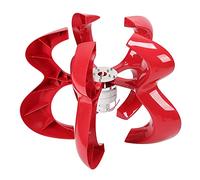 ACOGEDO Kit de Generador Eólico de 5 Aspas, Turbinas Eólicas de Eje Vertical con Identificación Automática de 24V y 48V, Color Rojo (300W)