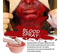 ACOGEDO Kit de Maquillaje SFX Efectos Especiales de Halloween para Vampiro Zombie | Cicatrices Realistas con Gel de Sangre Falso, Cera para la Piel y Látex para el Cosplay de Halloween (Conjunto 1: