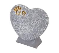 ACOGEDO Lápida de Animales en Forma de Corazón Resina Perro Mascota Piedra Conmemorativa Patio Al Aire Libre Decoración Adornos de Pie Verde Musgo y Tu Memoria Monumento Grabado a Prueba de Lluvia