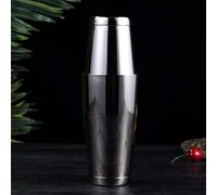 ACOGEDO Lata de CóctelCocteleraCoctelera SetBoston ShakerBar Shaker Bartending Tool Juego de Coctelera Boston de Acero Inoxidable, 2 Piezas Bartender Barware para il Tin Bartender BarwareNegro (BLACK)