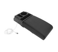ACOGEDO Longitud de la Cubierta de la Caja del Reposabrazos de la Consola Central con Puerto de Carga USB Portavasos Se Adapta Al Extensor de la Caja del Reposabrazos del Automóvil para SUV Línea de
