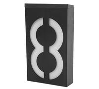 ACOGEDO Luz de Señal de Número LED de Energía Solar para Exteriores Casa Hotel Tienda Puerta Luces de Dirección Tarifa de Placa Buena Lata y una Luz de Señal de Número LED de de de Puerta de (numero
