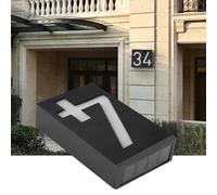 ACOGEDO Luz de Señal de Número LED de Energía Solar para Exteriores Casa Hotel Tienda Puerta Luces de Dirección Tarifa de Placa Buena Lata y una Luz de Señal de Número LED de de de Puerta de (