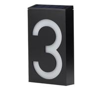 ACOGEDO Luz de Señal de Número LED de Energía Solar para Exteriores Casa Hotel Tienda Puerta Luces de Dirección Tarifa de Placa Buena Lata y una Luz de Señal de Número LED de de de Puerta de (numero