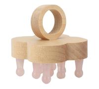 ACOGEDO Masabraer del Cuero Cabelludo de Piedra de Madera Desengling Relajación Ergonómica de Tamaño Pequeño para Centros de Spa para Uso en el Hogar (Rosado)