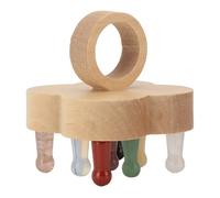 ACOGEDO Masabraer del Cuero Cabelludo de Piedra de Madera Desengling Relajación Ergonómica de Tamaño Pequeño para Centros de Spa para Uso en el Hogar (COLORFUL)