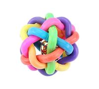ACOGEDO Mascota Cachorro Dentición Dientes Encías Masticar Entrenamiento Juego para su Gato Hecho un Juguete para Morder Mascota Cachorro Molar Juguete Bola Colorida Campana para Morder para Gato