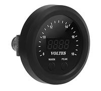 ACOGEDO Medidor de Voltímetro con Pantalla de 24 LED para Modificación de Automóvil - Medidor de Voltaje de 8 a 18 V de Ancho con Reducción de Vibración e Interfaz Universal