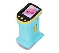 ACOGEDO Microscopio de Mano para Niños con Luz LED y Brillo Ajustable para una Fácil Disparo de Video - Mini Microscopio de Bolsillo con una Tarjeta de Memoria de 32 GB Azul, Ideal para Jóvenes (BLUE)