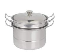 ACOGEDO Olla de Acero Inoxidable para Jugar a la Casa, Cocina, Juguete para Cocinar, Comida para Niños, Olla para Agarrar, Miniolla, Vaporera de Acero Inoxidable, de Cocina para Cocinar