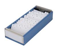 ACOGEDO Organizador del Titular de la Tarjeta índice | Acomoda 800 Tarjetas de Visita | Caja Archivos Plástico y Hierro A-Z Alta Transparencia para un Fácil Almacenamiento y Acceso | Negro (Blue)