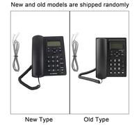 ACOGEDO Pantalla LCD Teléfono con Cable Semi Manos con Altavoz Alarmas de 3 Grupos Teléfono con Cable - Afuera para Tener - Fu con con Altavoz con con Identificador de LlamadasLínea Fija (Black)