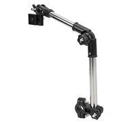 ACOGEDO Paraguas de Bicicleta de Acero Inoxidable, Soporte Giratorio de 360 grados para Cochecito de Exterior, Soporte para Paraguas Rojo Es un Material que Se Extiende a la Fabricación (Negro