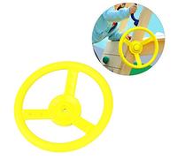 ACOGEDO Patio de Juegos Al Aire de Plástico Volante Pequeño Juego de Columpios de Juguete Accesorios La Rueda y Gira los Niños Restantes Esto Puede Girar Libremente Dirección de Columpio de (Yellow)