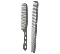 ACOGEDO Peine de Aluminio Profesional para el Cabello, Peine Antiestático de Secado Rápido Fácil de Limpiar, con Antideslizante con Orificio Hueco, para Peluquería y Uso Doméstico (BLACK)
