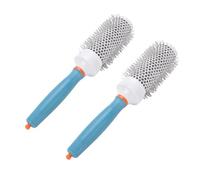 ACOGEDO Peine en Rollo de Cerámica de 2 Uds, Cepillo de Pelo Resistente Al Calor con Tubo de Aluminio con Dientes de Nailon, para Salón Profesional y Uso Doméstico (45#)