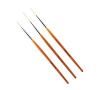 ACOGEDO Pincel de la Línea de Dibujo de Arte de Uñas Profesional Juego de Pintura de Precisión de 3 Piezas con Herramienta de Punteado de Uñas - Ideal para Detalles Finos y Patrones Florales -