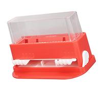 ACOGEDO Pincel Interdental, Caja de Soporte de Micro Aplicador Transparente Gran Capacidad Contenedor de Micro Aplicador Pincel de Plástico Dipinador de (rojo)
