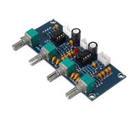 ACOGEDO Placa Preamplificadora de Doble Canal NE5532 Chip Control de Volumen Ajuste de Graves Medios y Altos para Sistemas de Altavoces DC 12V-24V