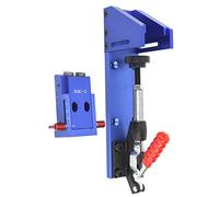 ACOGEDO Plantilla de Perforación para Herramientas de Trabajo de Madera con Abrazadera de Palanca y Broca Escalonada, Plantilla para Carpintería, de Perforación de Agujeros, Guía de Broca para