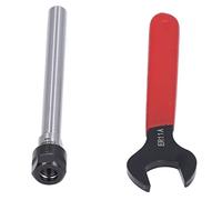 ACOGEDO Portaherramientas de Vástago Recto, Varilla de Extensión de Portabrocas ER11 con Llave para Accesorios de Fresado CNC, Alta (C10-ER11A-100L)
