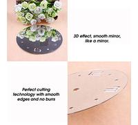 ACOGEDO Reloj de Pared Acrílico DIY, Reloj Moderno y Silencioso para la Hora del café, Pegatina de Pared con Forma de Taza, con Números Huecos, Es la Lata, el Espejo, Anticorrosión, Decorativo,