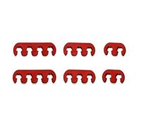 ACOGEDO Separador de Cables de Enchufe, Soporte de Telar de Cables de Plástico de 7-8MM con 2, 3 y 4 Divisores de Orificios para Mantenimiento de Gestión de del Motor (rojo)