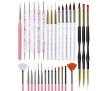 ACOGEDO Set de Lápiz de Pincel de Uñas 31pcs - Herramientas de Diseño Integrales para Arte de Uñas Intrincado - Incluye Herramientas de Acrílicas y Accesorios de Pintura de Gel UV Uso Profesional