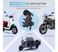 ACOGEDO Soporte para Teléfono de Motocicleta Rotación de 360 Grados Nylon Aleación de Aluminio Manillar de Motocicleta Abrazadera para Teléfono Celular Mientras Cae Velocidad TPU Cuando la