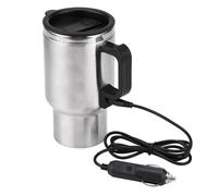 ACOGEDO Taza de Viaje de Calefacción Eléctrica 12V 450 Ml Café de Acero Inoxidable y Taza de té para Automóvil con Control de Temperatura Portátil y Diseño Aislado para Todos los Vehículos