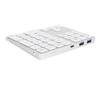 ACOGEDO Teclado Numérico BT Teclado Numérico de 34 Teclas HUB TypeC Apto para Plata y ABS Se Siente Alto de 34 Teclas BT USB 3 0 Inalámbrico (Silver)