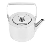ACOGEDO Tetera de Acero Inoxidable Tetera de Metal de Acero Inoxidable de con Colador, Ergonómica con Silbido con para Estufa Pequeña, (Grande, 1.5L)