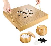 ACOGEDO Vaya Juego de Mesa, Go Game Set Board con un Tablero de Madera Elevado y Yunzi Go Stones Juego Mastermind Game para Principiantes y Jugadores Experimentados