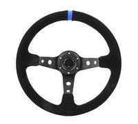 ACOGEDO Volante Universal de Carreras para Automóvil de 35 Cm / 14 Pulgadas con 6 Pernos y Bocina Adaptador Estándar Rojo con Volante de Carreras Dirección Compatible con la Mayoría de Bocinas (#02)