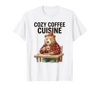 Acogedor Café Cocina Oso Amante Cultura Invierno Vibes Club Camiseta