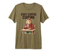 Acogedor Café Cocina Oso Amante Cultura Invierno Vibes Club Camiseta Premium