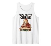 Acogedor Café Cocina Oso Amante Cultura Invierno Vibes Club Camiseta sin Mangas