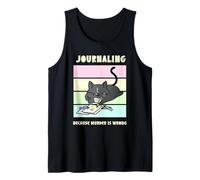 Acogedor Diario de crímenes misteriosos Porque Esmoquin Gato Acogedor Camiseta sin Mangas