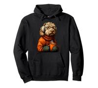 Acogedor Goldendoodle con Gafas Orejeras Divertido Perro de Invierno Sudadera con Capucha