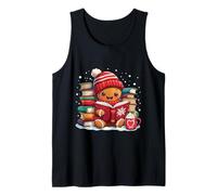 Acogedor Libro de Lectura de Pan de Jengibre Bibliotecario de ratón de Biblioteca Nieve otoño Camiseta sin Mangas