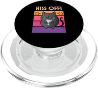 Acogedor Misterio Divertido Silbido Off Gato Negro Introvertido Lector PopSockets PopGrip para MagSafe