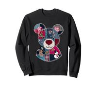 Acogedor Oso de Navidad Patchwork Design Art Sudadera