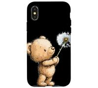 Acogedor oso de peluche con diente de león para un toque dulce Carcasa para iPhone X/XS