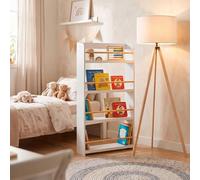 Acogedor rincón de Lectura - Infantil - Lámpara de pie 135cms + Librería de pie 4 baldas