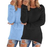 Acogedor traje de invierno de 2 piezas para mujer, conjunto de suéter y camiseta de forro polar de cuello alto para clima frío, suéter térmico suave a la moda, V, 5XL