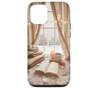 Acogedor Winter Haven Snowy Window Scene Festive Book Lover Carcasa para iPhone 12/12 Pro