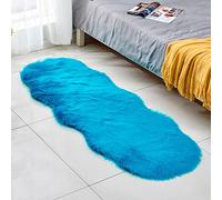 Acogedora alfombra de dormitorio para sala de estar sofá ventanal almohada manta textiles para el hogar (D, talla única)