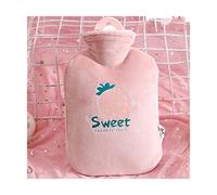 Acogedora botella de agua caliente de felpa: paquete caliente portátil, a prueba de fugas y engrosado para dolores lumbares, abdominales y lumbares