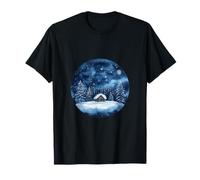 Acogedora cabaña de Invierno, Escena navideña, Felices Noches, Navidad Camiseta